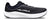 Running shoe with black mesh upper, white cushioned midsole, and black rubber outsole, lateral view