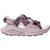 Light purple hiking sandals with adjustable straps and chunky athletic sole, side view