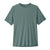 Sage green short-sleeve crew neck t-shirt displayed flat on white background