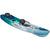 Tandem sit-on-top kayak with blue to white gradient finish and two padded seats