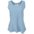 Light blue sleeveless gauze tank top with scoop neck and relaxed fit