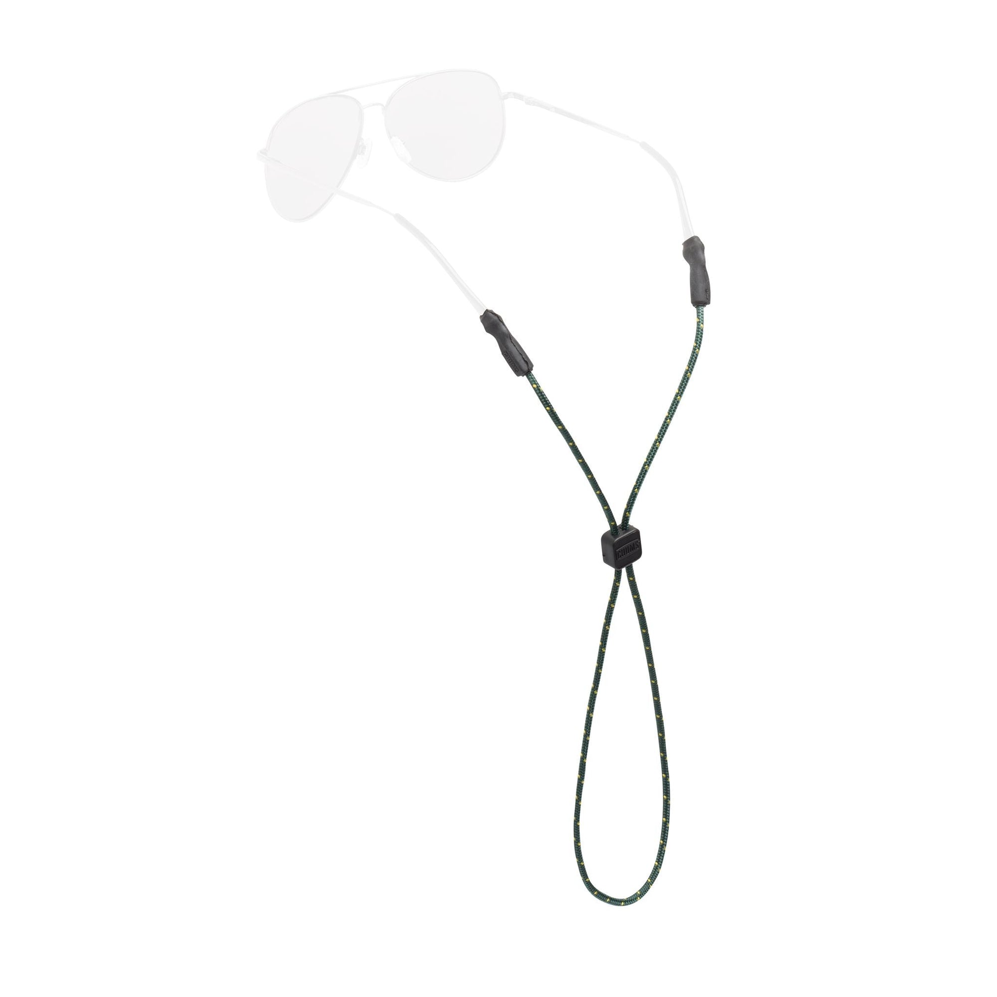 Adjustable rope lanyard with sliding cord lock and end caps displayed on white background