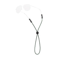 Adjustable rope lanyard with sliding cord lock and end caps displayed on white background