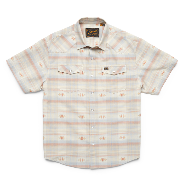 Howler Brothers Ms H Bar B Snapshirt Vintage Grid Floral: Medium White