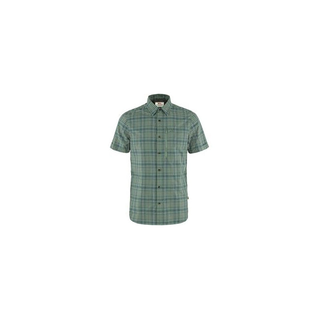 FjallRaven Ms Abisko Hike Shirt SS Arctic Green-Patina Green
