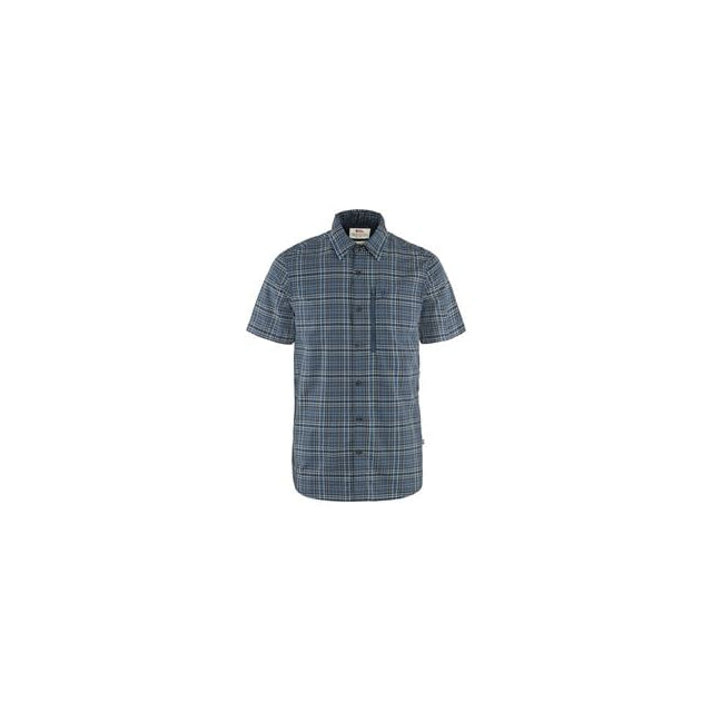 FjallRaven Ms Abisko Hike Shirt SS Indigo Blue-Dark Navy