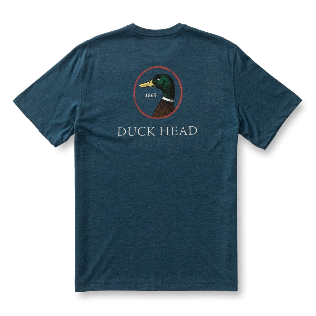 Duck Head Ms DH Logo SS T-Shirt Mallard Blue Heather (401)