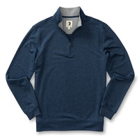 Duck Head Ms LS Dunmore 1/4 Zip Pullover Royal Navy Heather