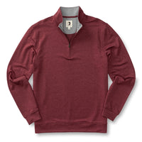 Duck Head Ms LS Dunmore 1/4 Zip Pullover Tawny Port Heather