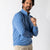 Duck Head Ms LS Dunmore 1/4 Zip Pullover Lake Blue Heather