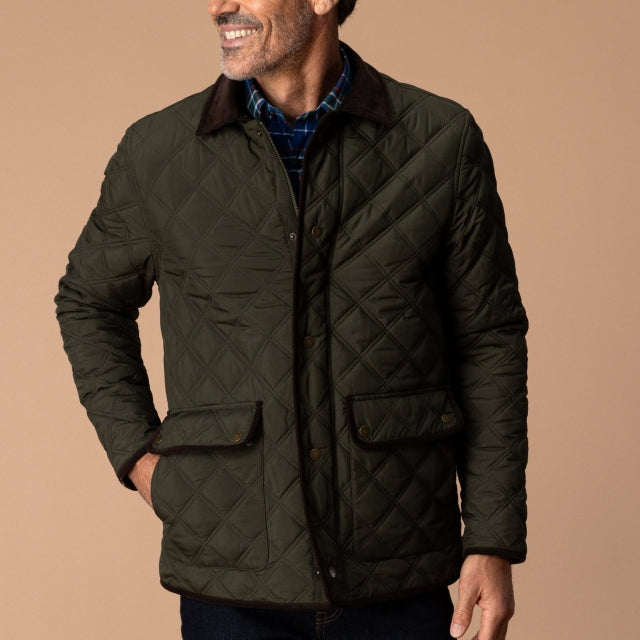 Duck Head Ms Fremont Lodge Performance Quilted Jacket DARK FOREST GREEN
