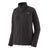 Black textured fleece full-zip jacket with stand collar and chest pocket, front view