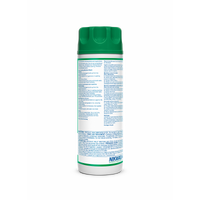 White spray bottle with green cap showing product label and instructions
