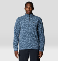 Mountain Hardwear Ms Microchill 1/4 Zip Pullover oon Blue Peaks XL Print (429) / M