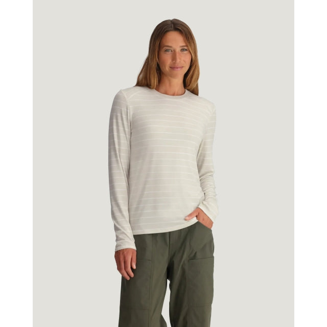 FreeFly Ws Bamboo Shade Long Sleeve II Dash Stripe Birch