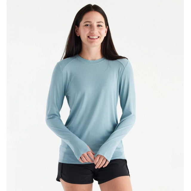 FreeFly Ws Bamboo Shade Long Sleeve II Ocean Mist
