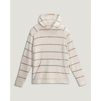FreeFly Ms Bamboo Lightweight Fleece Hoodie Dash Double Stripe Birch