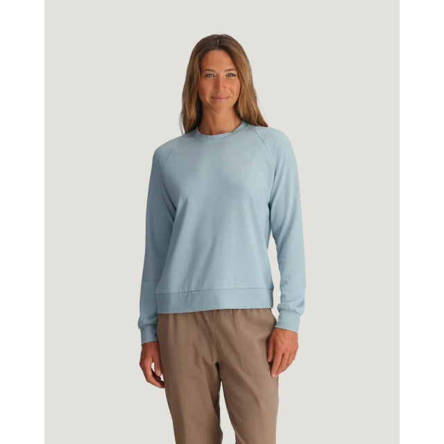FreeFly Ws Bamboo Lightweight Fleece Crew Ocean Mist
