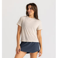 FreeFly Ws Elevate Lightweight Tee Heather Birch