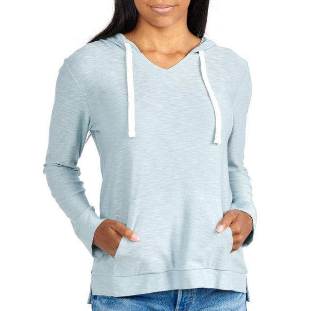 FreeFly Ws Bamboo Slub Hoodie Bay Blue