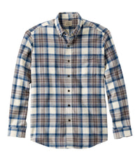 L.L. Bean Ms Long Sleeve Scotch Plaid Flannel Shirt - Regular Indigo Tartan