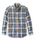 L.L. Bean Ms Long Sleeve Scotch Plaid Flannel Shirt - Regular Indigo Tartan
