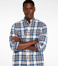 L.L. Bean Ms Long Sleeve Scotch Plaid Flannel Shirt - Regular