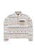 Women's quarter-zip fleece pullover with geometric Fair Isle pattern and chest pocket, front view