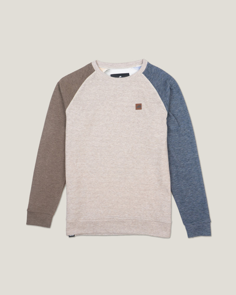 Belong Designs Ms Powell Fleece Crewneck Brown & Blue