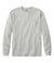 L.L. Bean Ms Carefree Unshrinkable Tee w/ Pocket Long-Sleeve - Regular Gray Heather
