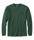 L.L. Bean Ms Carefree Unshrinkable Tee w/ Pocket Long-Sleeve - Regular Pine Green