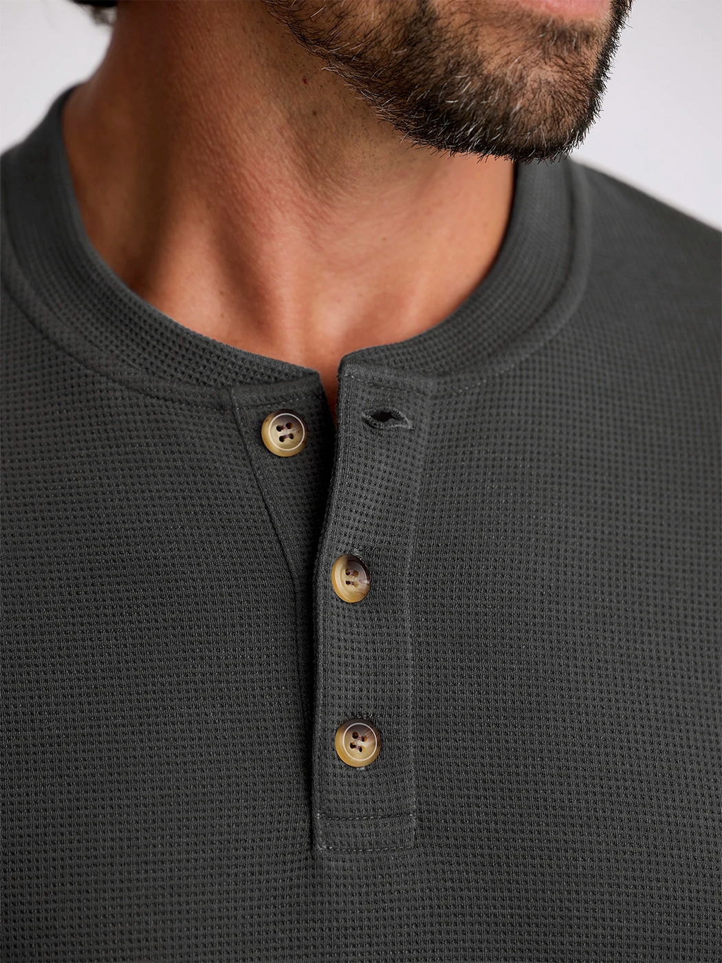 M's Waffle Long Sleeve Henley