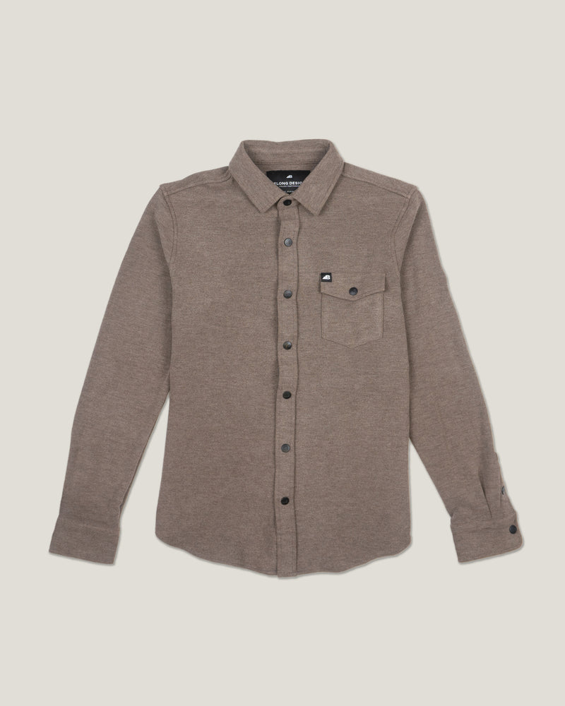 Belong Designs Ms Sherman Fleece Button Up Brown