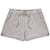 Women's athletic shorts with drawstring waist, elastic waistband, and all-over speckled botanical print, front view