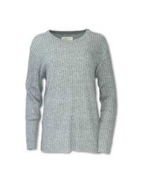 Purnell Ws Ribbed Wool Blend Sweaters Grey
