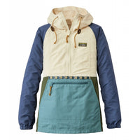 L.L. Bean Ws Mountain Classic Anorak Multi Color - Regular Natural/Mineral Blue