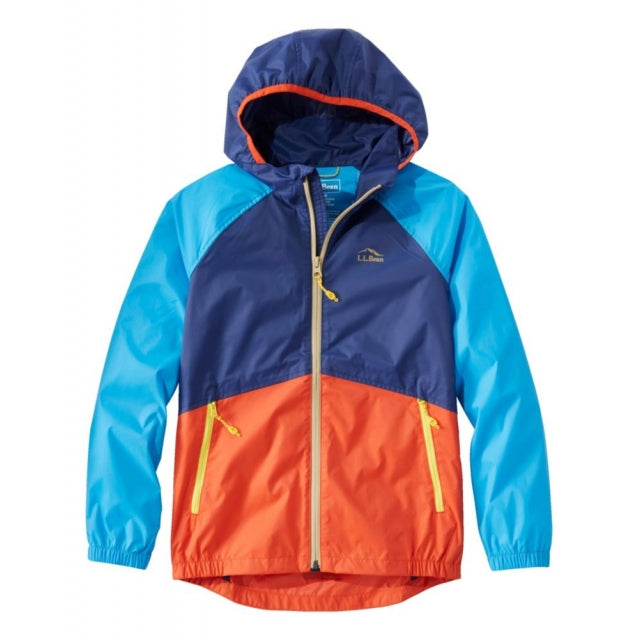 L.L. Bean Ks Wind And Rain Jacket Dark Royal Blue/Bright Orange
