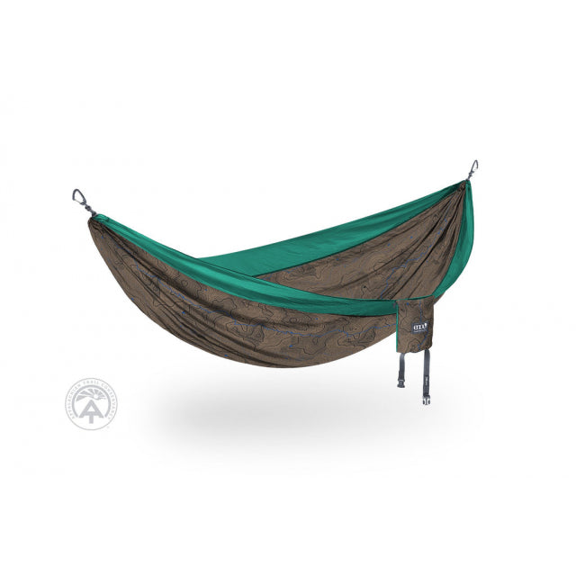 ENO DoubleNest Hammock Prints Topo ATC/Emerald