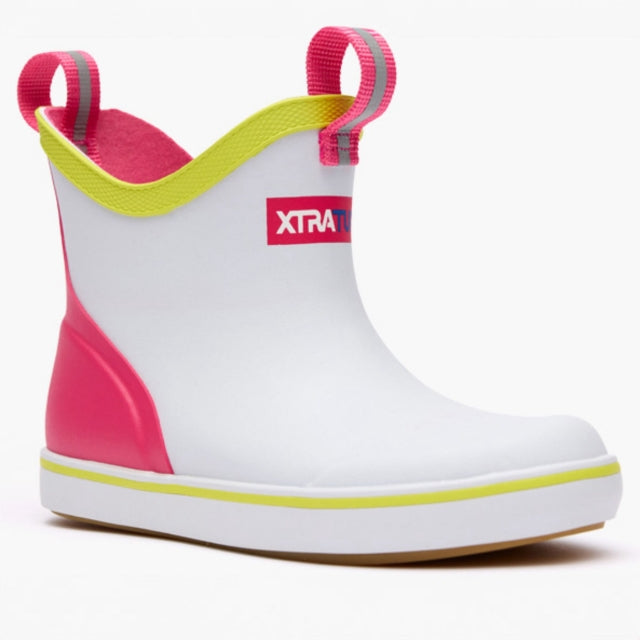 XtraTuf Ks Ankle Deck Boot White Multi Pink