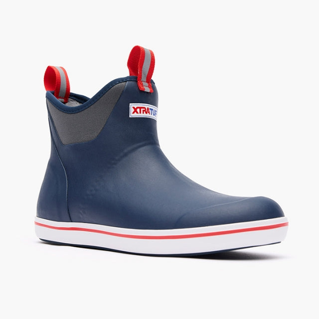 XtraTuf Ms 6 Ankle Deck Boot Navy/Red
