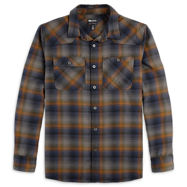 Outdoor Research Ms Feedback Flannel Twill Shirt Loden Plaid