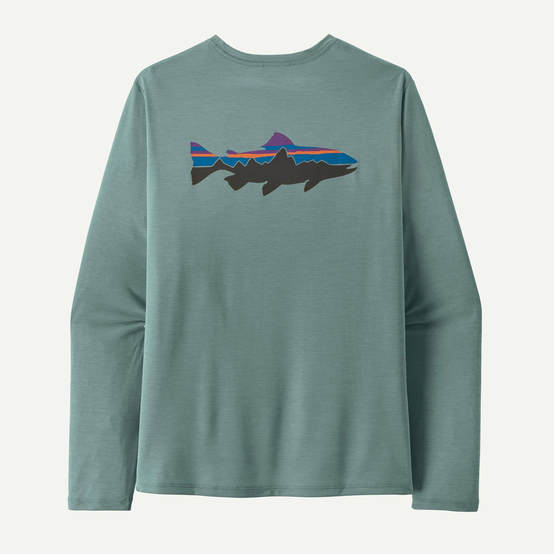 Patagonia Ms L/S Cap Cool Daily Shirt - Fitz Roy Trout BLX / S