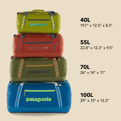 patagonia black hole 70l measurements Wheeled Duffel sized travel bag that impresses with its robustness and well thought Patagonia Black Hole Duffel 70L
