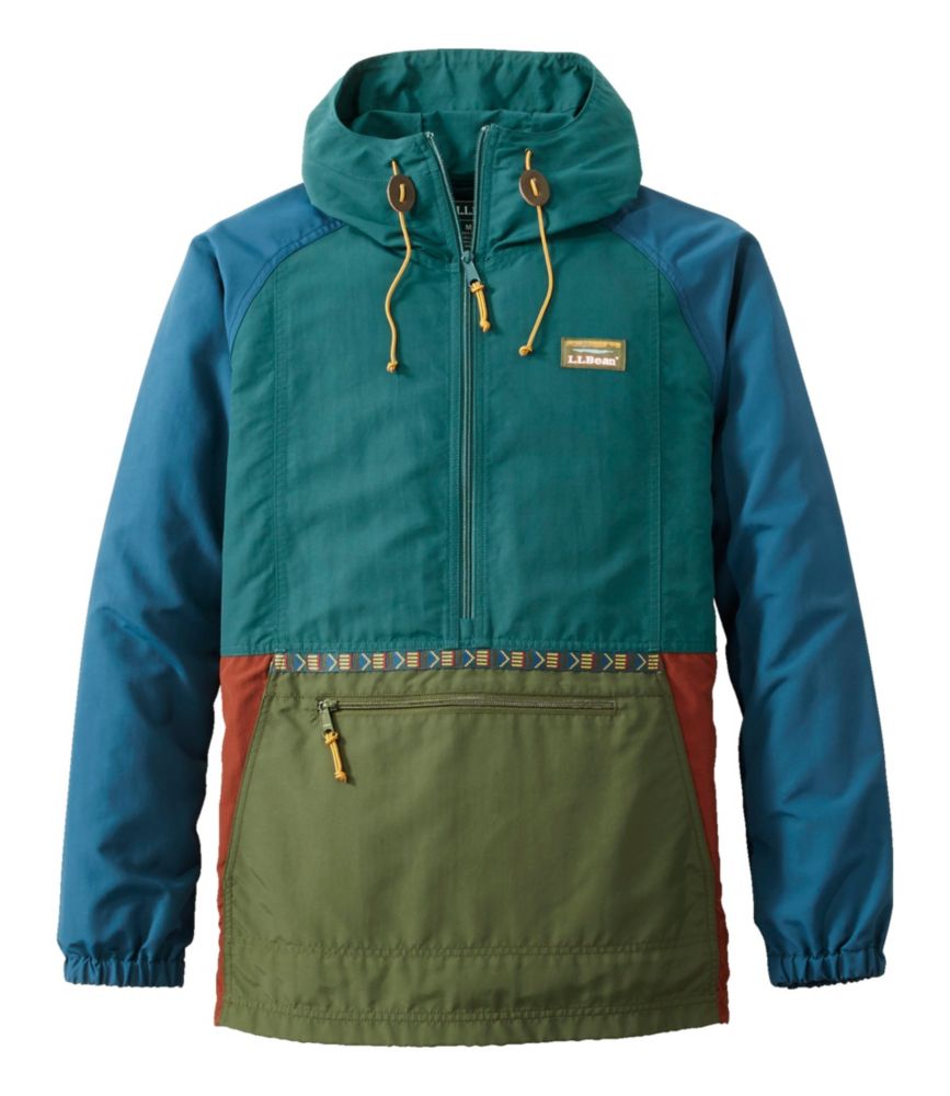 L.L. Bean Ms Mountain Classic Anorak Multi Color - Regular pruce/Tuscan Olive / S