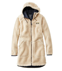 L.L. Bean Ws Mountain Pile Fleece Coat Womens Regular NATURA / L