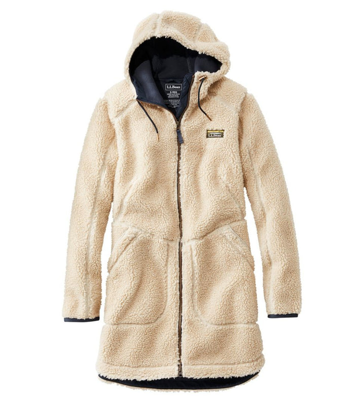 L.L. Bean Ws Mountain Pile Fleece Coat Womens Regular NATURA / L