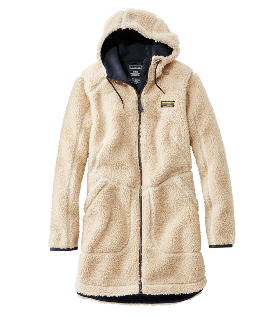 L.L. Bean Ws Mountain Pile Fleece Coat Womens Regular NATURA / L