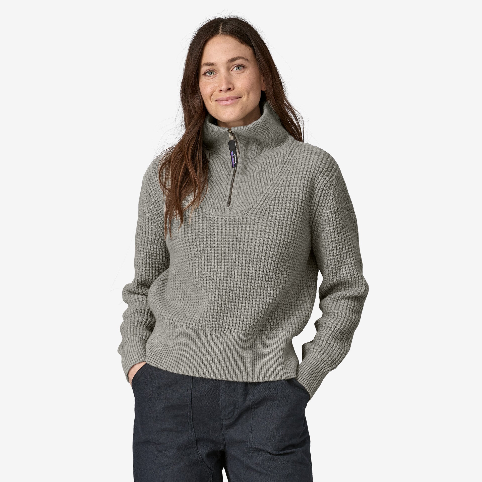 W's Recycled Wool-Blend 1/4 Zip Sweater