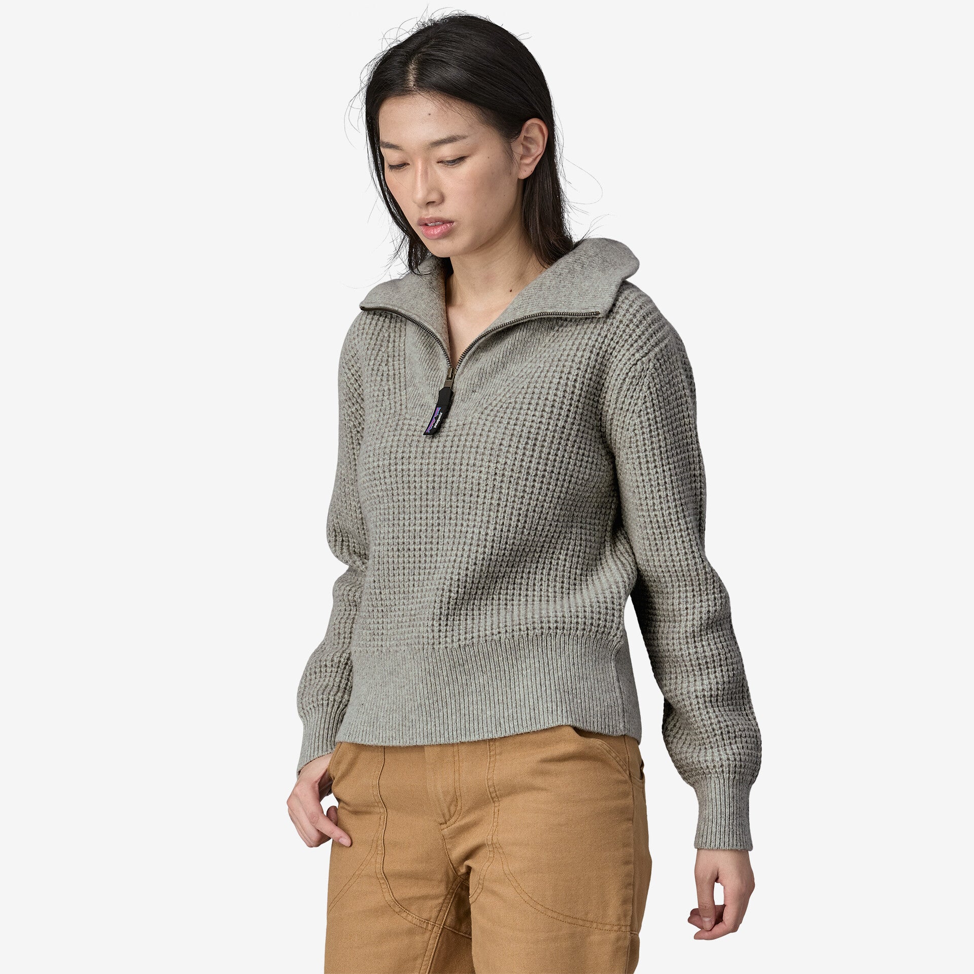 W's Recycled Wool-Blend 1/4 Zip Sweater