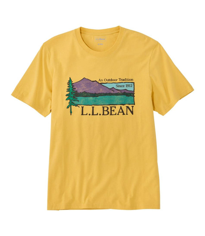 L.L. Bean Ms Mountain Classic Tee Short-Sleeve Light Gold